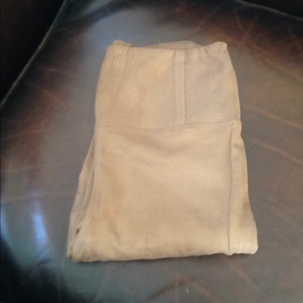 Faux suede brown & tan leggings/tights
